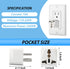 Europe to US Plug Adapter, 3 Pack UK to US Plug Adapter, Universal Travel Adapter for USA, Europe, Australia