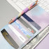 Purple PU Leather Budget Binder Cover for A5 6-Ring Money Organizer, Refillable with Card Pockets