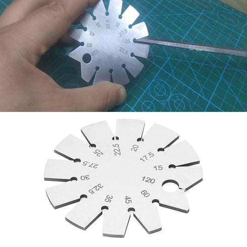 15-120 Degree Bevel Gauge, Stainless Steel Oblique Edges Protractor, Multi Angle Adjustable Measurement Tool for
