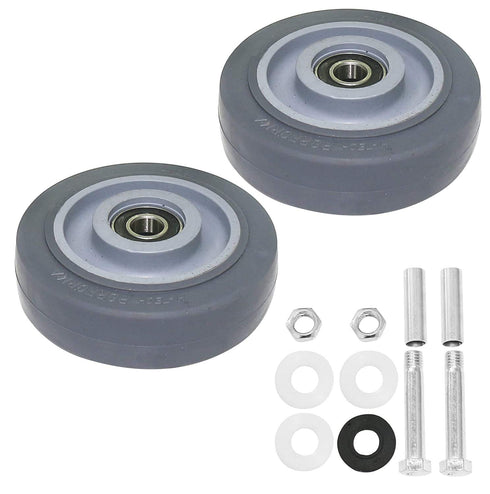 Push Cart Wheels, GLE2016 Heavy Duty PU Plate Caster Wheels Bearings Repair