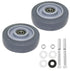 Push Cart Wheels, GLE2016 Heavy Duty PU Plate Caster Wheels Bearings Repair
