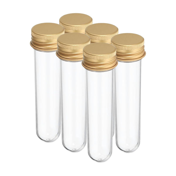 PATIKIL 30ml Plastic Test Tubes with Screw Caps, 6Pcs, 109x24mm for Lab Use and Candy Storage