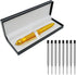 Gift Boxed Tactical Pen, Tungsten Steel Military Self Defense Tool with 8 Refills (Gold)