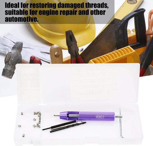 M3 Threaded Inserts Repair Kit - 304 Stainless Steel Helicoil Type Wire Insert Installation Tool Set