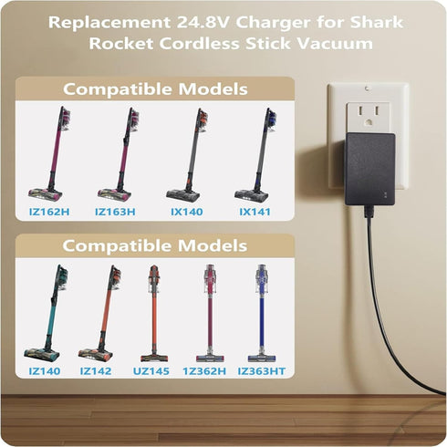 24.8V Charger for Shark Rocket Pro Cordless Vacuum Cleaner DK33-248080H, Indoor Handheld Vacuum Cleaner