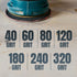 POWERTEC 25PK Sanding Discs, 5 Inch, 40 Grits, Hook and Loop, 8 Hole Aluminum Oxide Sandpaper for Random Orbital Sander