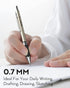 Nicpro 0.7 mm Art Mechanical Pencil Set - 3 PCS Metal Drafting Pencil with Lead Refills and Erasers for Artists