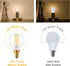 G15 Bulb, 4W(40-Watt 3000K, E12 Dimmable Bulbs 6-Pack LED Filament Equivalent), Soft White Base LED Light for Pendant