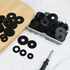 100 Pcs Black Flat Rubber Washers Assortment Kit, Heavy Duty Vibration Damping Pads for Plumbing Repair
