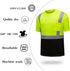 High Visibility Quick Dry Safety Shirts with Reflective Strips Pocket Short Sleeve Mesh Hi Vis for Men/Women