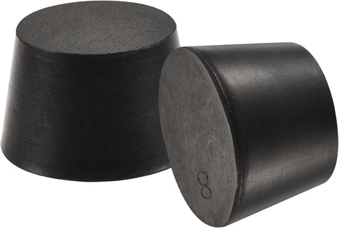MECCANIXITY Rubber Tapered Plug 33mm to 41mm Solid Test Tubes Bungs Stopper Black, 5 Pieces