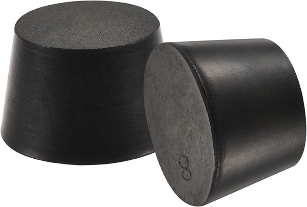 MECCANIXITY Rubber Tapered Plug 33mm to 41mm Solid Test Tubes Bungs Stopper Black, 5 Pieces
