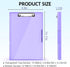 Sooez Clipboard with Storage, Cleaview Clip Boards 8.5x11, Dry Erase Plastic Nursing Clipboard, Light Purple for