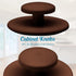 20 Pcs Coffee Color Self-Stick Kitchen Cabinet Knobs, Mini Adhesive Drawer Pulls for Cabinet, Dresser, Drawer