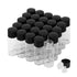 25PCS 10ml Clear Glass Vials with Screw Caps and Plastic Stoppers, Leak-Proof Small Liquid Sample Vial