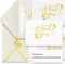 Amcubec Gold Foil Thank You Cards with Envelopes, 110pcs Bulk Set(25 Pack), 350GSM
