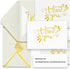 Amcubec Gold Foil Thank You Cards with Envelopes, 110pcs Bulk Set(25 Pack), 350GSM