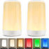 FRIDEKO HOME 2 Pack RGB Touch Bedside Lamp for Nightstand, 3 Color