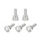 uxcell Knurled Thumb Screws, M4x10mm Brass Shoulder Bolts Grip Knobs Fasteners, Nickel Plated, 5Pcs