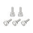 uxcell Knurled Thumb Screws, M4x10mm Brass Shoulder Bolts Grip Knobs Fasteners, Nickel Plated, 5Pcs