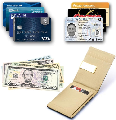 Set Custom Engraved Pen & Money Clip Wallet Gift Personalized Ballpoint Pen with Refill, Luxury Gift Box for Men