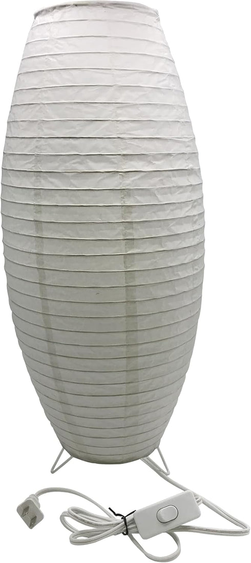 (1, 19.2"x8.5"x8.5") Paper Lamp Desk Lantern Table Lamps Rice Paper Bedside Nightstand Portable Small Light for Living