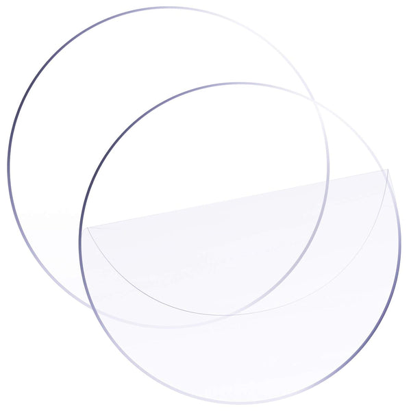 Zonon 2 12 Inch Round Acrylic Sheet Clear Cake Acrylic Disc Sheet 1/16" Thick Transparent Circle Disc for DIY Cake