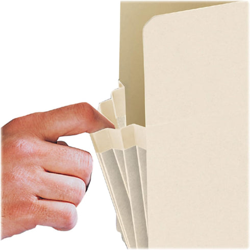 Smead Manila End Tab File Pocket, Letter Size, 3 1/2 Inch-Expansion, 25 Count