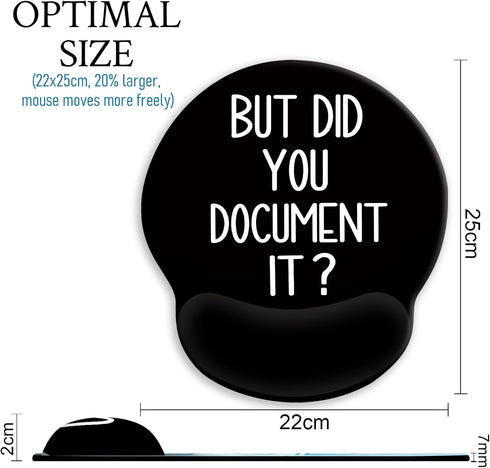 Blusabaca Funny Mouse Pad with Wrist Rest, Ergonomic Mouse Pads Wrist Support for Desk, Gaming Mousepad for Wireless