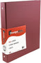 JAM PAPER Premium Linen Textured 1 Inch Binders, Red, 3 Ring Binder, Sold Individually