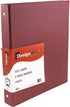 JAM PAPER Premium Linen Textured 1 Inch Binders, Red, 3 Ring Binder, Sold Individually