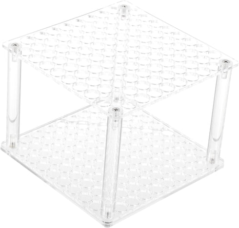 Homoyoyo Transparent Acrylic Pen Holder Rack Sturdy Desktop Organizer for Pens Pencils