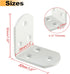 4Pcs 90 (1.97X1.97 Alise Shelf Brackets White, Stainless Steel Floating Shelf Brackets Corner Brackets, L Brackets