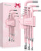 COLFULINE 9 PCS PINK Allen Key Set, Long Ball End Hex Key Set, Cr-V Allen Wrench Set for Home Repair