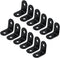 MY MIRONEY 12 Pcs Shelf Bracket Black L Brackets Stainless Steel L
