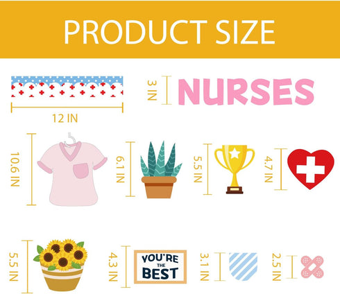 Joffetii 79Pcs Set School Nurse Bulletin Board Decorations Welcome Back to School Classroom Decorations Kit Nurse