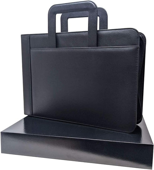 MSP 7 Ring Business Check Portfolio Binder with Handle, Zipper Closure for Business or Personal Checks (3-to-A Pages)