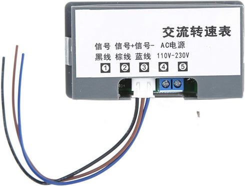 AC 110V-230V 4 Digital LED Tachometer RPM Speed Meter 40mA 10-9999 + Hall Proximity Switch Sensor NPN - Fafeicy