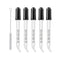 Eye Dropper for Essential Oils, Pipettes Dropper with Black Rubber Head, Thick Glass Medicine Dropping Pipettes, 1ml, 5