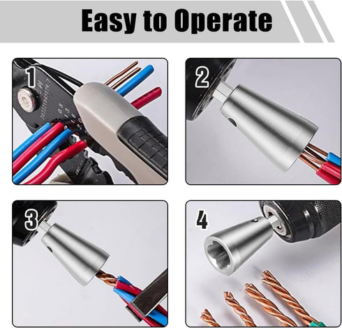 2026 6MM (1pcs) Wire Stripping and Twisting Tool, New Hex Shank Wire Nut Twister, Wire Twister Tool for Drill
