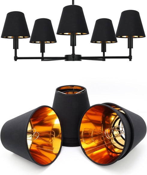 6Pcs Bulbs, 3.54" 5.9" 4.72" Set 6 Chandelier Shade for Candelabra Clip Mount Shade, X X Small Lamp Shades