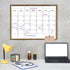 TORASO 17"x 23" Dry Erase Monthly Calendar Board - Magnetic Whiteboard with Rustic Brown Frame
