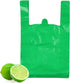 LazyMe T Shirt Bags, Plastic Bags with Handles for Grocery, Retail, St. Patrick's Day, 12x20 Inch (Green, 50pcs)