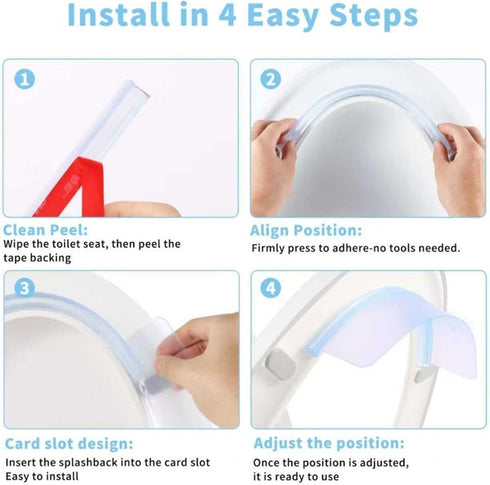 CASOME Portable Toilet Splash Guard, Easy-to-Install Urine Protector for Toilet Seat, Universal Toilet Splash Shield