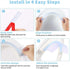 CASOME Portable Toilet Splash Guard, Easy-to-Install Urine Protector for Toilet Seat, Universal Toilet Splash Shield