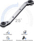 HVAC Service Wrench - Refrigeration Ratcheting Curved Wrench 3/8 1/4 5/16'' 3/16'' with Hex Bit Adapter