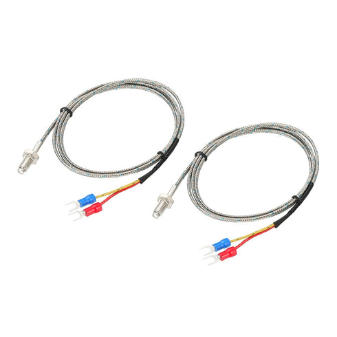 MECCANIXITY 2pcs Thermocouple Temperature Sensor M6 Screw J Type Probes 5ft 0 to 750°C