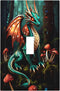 HTSAHKV Cool Flying Dragon Wall Plate Light Switch Cover Single Gang Outlet Faceplate