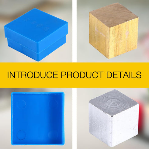 Density Copper Cube Set, 4Pcs Scientific Density Cube for Lab Experiment Tool