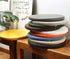 HCZKIUJ 40 40 2.5CM) PU Leather Round Chair Cushion, Waterproof PU Leather Seat Cushion, Soft Memory Foam Round
